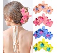 4PCS Matte Hair Clips Thick Thin Curly Straight Long Hair Non-Slip Square Large Hair Claw Clips Strong Hold Medium Hair Grippers for Women