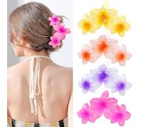 4PCS Matte Hair Clips Thick Thin Curly Straight Long Hair Non-Slip Square Large Hair Claw Clips Strong Hold Medium Hair Grippers for Women