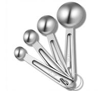 4Pcs Measuring Spoons Set Stainless Steel Metal Measuring Spoons Set, Table Spoon Teaspoon Measure Spoon for Coffee, Teaspoon Scoop Kitchen Gadgets Cooking