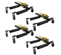 4pcs Mechanical Wheel Dolly RocwooD Heavy Duty Vehicle Positioning Car 2720KG/6,000lbs Heavy Duty Steel 60KG Car Garage Workshop Dealership Skate Dollies
