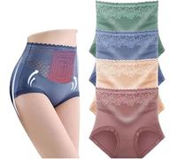 4pcs Mellycharm Lacyfit,Silky Comfort High Waist Hiplift Panties,Tummy Control Butt Lift,Love Jessie Bra Panties (B,L)