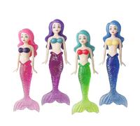4Pcs Mermaid Bath Toys, Diving Toys Mermaids Swimming Pool Toys, Swimming Sinkers Toys for Kids, Underwater Pool Training Toys Diving Pool Diving Games Training Children's Gifts for Kids Girls Boys