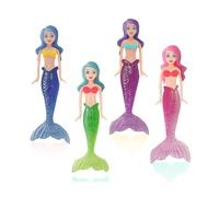 4Pcs Mermaid Diving Toys for Swimming Pool - Sinking Sinkers for Kids 7-12, Underwater Training Toys for Girls Boys Pool Games