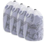 4Pcs Mesh Laundry Bags with Drawstring, Reusable Laundry Bags for Delicates(30x40cm),Washing Machine Bag for Clothes, Underwear, Socks, Baby Clothes