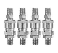 4pcs Metal Air Coupler 1/4' Thread Quick Pneumatic Connector
