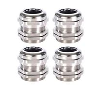 4pcs Metal Cable Gland, Waterproof Adjustable Cable Connectors, Brass Wire Glands Joints for Junction Box Electrical Cabinet (M30*1.5)