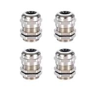 4pcs Metal Cable Gland, Waterproof Adjustable Cable Connectors, Brass Wire Glands Joints for Junction Box Electrical Cabinet (M16*1.5)