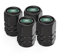 4Pcs Metal Car Tire Valve Stem Caps Fit Land Rover Discovery Range Rover Sport Defender Series, Car Tire Air Caps Cover, Anti-corrosion Premium Alloy Leak-Proof Car Tire Accessories, Black
