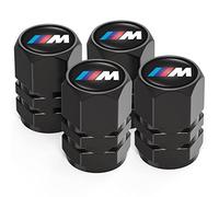 4Pcs Metal Car Tire Valve Stem Caps Fit M M2 M4 M5 M6 M8 X1 X2 X3 X5 X6 M135i M240i Z4 328i X7 Series, Car Tire Air Caps Cover, Anti-corrosion Premium Alloy Leak-Proof Car Tire Accessories, Black