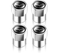 4Pcs Metal Car Tire Valve Stem Caps for Mazda 2 3 6 ATENZA 3 BK BL 5 CR CW 6 GH CX7 ER MX5 NC, Air Caps Cover, Anti-corrosion Premium Alloy Leak-Proof Car Tire Accessories