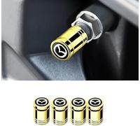 4Pcs Metal Car Tire Valve Stem Caps for Mazda CX-30 2020 2021 2022 2023 2024 2025 KJ, Air Caps Cover, Anti-corrosion Premium Alloy Leak-Proof Car Tire Accessories
