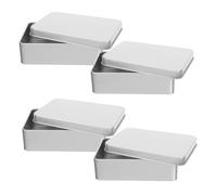 4pcs Metal Dice Case Set with Foam Liners Easy to Open and Close Iron Dice Boxes Storage for Protecting Small Items