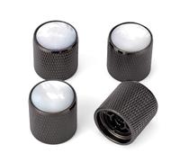 4pcs Metal Domed Volume Tone Control Knobs Pearl White Top for Electric Guitar