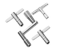 4pcs Metal Drum Tuning Key Set for Percussion Practice | Silver Finish, Z and T Shapes, Standard Style for Drummers and Drum Lovers