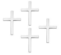 4PCS Metal Jesus Christian Cross Emblem Sticker,Metal Jesus Christ Cross Badge Sticker,3D Car Cross S-ticker,Self Adhesive C-ross Auto Emblem Decal for Car Laptops Refrigerator Luggage Motorcycle