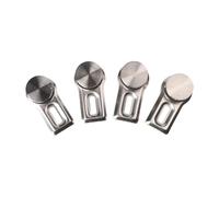 4pcs Metal Mirror Holder Clip Set, Secure Wall Mount Brackets, Heavy Duty Glass Clamp Mirror Holder weights up to 40kg for Mounting Mirrors, Glass Pictures, Paintings