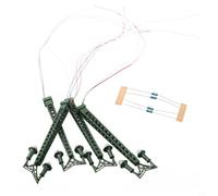 4pcs Metal Model Train Signals for N Gauge Tracks | Bright LED illumination, low power 20mA, safe for 3V DC or AC supply, long for service life