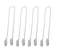 4PCS Metal Napkin Clips Towel Apron Bibs Holder Flexible Dinner Accessory with Chain Silver