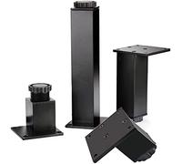4pcs Metal Thickened Square Furniture Legs, Non-Slip Sofa Cabinet Support Foot, DIY Table Legs Aluminum Alloy with Screws for Bedside Table,Dining Table,Cabinet, Bookshelf,Black-35cm(13.8in)