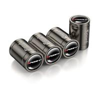 4Pcs Metal Tyre Valve Caps for Changan CS35 Plus CS55 PLUS CS75 PLUS Eado UNI-T UNI-K 2023 Auto Zubehör, Aluminium Alloy Dust Covers, Leak-Proof Wheel Stem Caps,Black-Type B