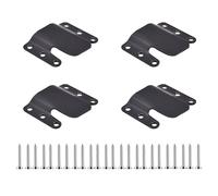 4PCS Metal Universal Sectional Couch Connectors Interlocking Sofa Brackets Sectional Sofa Fastener Software Bracket with Screws for Loveseat Recliner Chaise Lounge (Black)