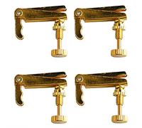 4Pcs Metal Violin Fine Tuners for Accurate Pitch Adjustment D Music Accessory (Black Gold) (Silver) (Gold)
