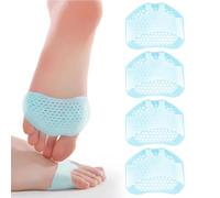 4PCS Metatarsal Pads for Women and Men, Breathable Universal Ball of Foot Cushion Pads Anti-Slip Big Toe Support for Metatarsalgia Neuroma Mortons Neuroma Pads Atrophy Burning Sensations Relieve Pain