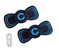 4pcs Microcurrent EMS Mini Massage Device, EMS Microcurrent Mini Massage Device, EMS Bioelectric Acupoints Massager, Cordless Portable Mini Electric EMS Neck Massager for Pain Relief (4set)