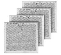 4pcs Microwave Filter Replacement, 17x16.2cm/6.7x6.37in Grease Filter Mesh Screen Compatible with GE WB02X11534 & Samsung DE63-00666A for Over-the-Range Oven Vent Hood Air Ventilation Parts
