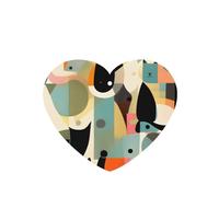 4pcs Mid-Century Modern Art Cat Car Aroma Diffuser Heart Shape Hanging Fragrance Tablet Car Interior Decoration Closet Shoe Closet Fragrance Freshener