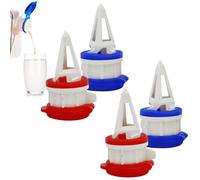 4PCS Milk Bottle Pourer Cap, Beverage Carton Spout, Leak-Proof Jug Spouts with Lid, Milks Carton Pourer Drink Extension Mouth, Easy Pouring and Store Milk, for Milks Bottles Juice Tea Drinks
