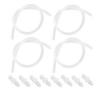 4pcs Milk Tubes Hoses with 8pcs Connectors, 14.96in/38cm Silicone Milk Tube Hoses Replacement Pipe BPA-Free Replacement Part Accessories for Jura HP3 Coffee Machines E6/E8/Z10