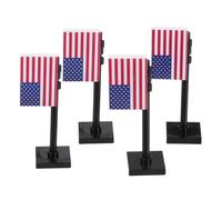 4Pcs Mini American Flags Mini Soldier Building Blocks Independence Day Scene Building Creative Educational for Enhances Roleplay Family Activities