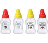 4Pcs Mini bottles, mini ketchup bottle, maggi spice sauce bottle, mini salt shaker for on the go, for hot sauce, barbecue sauce, olive oil, ketchup, mayonnaise, Sauces and Marinades