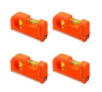 4pcs Mini Bubble Level Key Ring with Dual Vial and Chain Hook