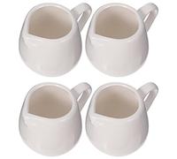 4pcs Mini Ceramic Sauce Jugs with Handle Kitchen Creamer Containers for Sauces Spout Chic Design for Home Cooking