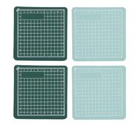 4PCS Mini Cutting Pad, 3.15x3.15 Inch Self Healing Cutting Mat Non Slip PVC Cut Board for Scrapbooking Quilting Sewing