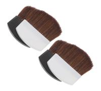 4pcs Mini Flat Face Brush for Loose Powder and Blush, 1.8 Inch | Aluminum Handle, Synthetic Fibres, Soft Bristles, Ergonomic Shape, Compact Size for Home and Business Trips