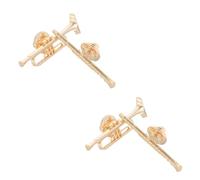 4pcs Mini Flute Model Brooch Pin Alloy Musical Instrument Badge