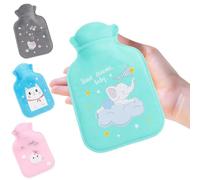 4pcs Mini Hot Water Bottles with Cover, Small Hot Water Bottles with Cute Covers, Portable Hot Water Bag for Travel and Office,Warm Hands in Winter, Gift Set, 17cm x 11cm