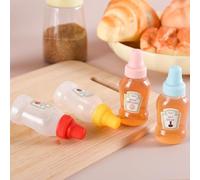 4PCs Mini Ketchup Bottles, 23 ml Sauce Bottle Squeeze with Sturdy Screw Cap, Portable Soy Honey Sauce Salad Dressing Dispensers Containers, Small Sauce Containers Mini Sauce Bottles Small Squeeze
