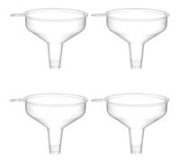 4PCS Mini Plastic Funnel, Clear Small Funnel, 5.5cm/2.17Inch Funnels for Kitchen Use, Food Grade Mini Funnels for Filling Water Bottle, Lotion, Essential Oil, Perfume, Spice and Powder