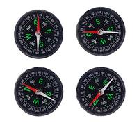 4PCS Mini Pocket Compass, Plastic Backpacking Mini Button Compass for Hiking Camping Boating Outdoor Activities Accessory