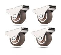 4Pcs Mini Silent Ball Bearing 1'' Small Casters Wheels Fixed Caster Wheels Cabinet Trundle