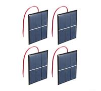 4Pcs Mini Solar Panel Cells, 0.65W 1.5V 60 * 80mm Solar Panels Module with 15Cm Wire, for Solar Power Energy, DIY Home, Science Projects