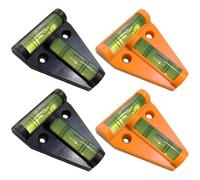 4PCS Mini Spirit Level, Small Spirit Level for Caravan Level, DIY Projects, Furniture Leveling, T-Type Bubble Level, Featuring a Two-Tone Design (Black and Orange)