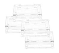 4pcs Mini Square Eyeshadow Pan Palette for Travel | Plastic Empty Tray Set for DIY Makeup, Compact Pocket Size, Suitable for Highlighter and Concealer