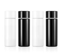 4Pcs Mini Stainless Steel Insulated Water Bottle Leakproof Travel Mug for Hot Coffee Cold Drinks Tea Portable Reusable Flask with Lid for Adults Kids Home Office School Car Travel Camping