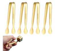 4pcs Mini Tongs,4.3in Stainless Steel Sweet Tongs for Pick Mix,Small Ice Tongs for Barware,Kitchen Tong for Sugar Cubes Ice Candy Snack