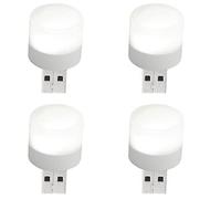 4Pcs Mini USB Night Light Small Plug in LED Nursery Lamp Car Ambience Light Warm, Car USB Ambience, Lights for Bedroom, White